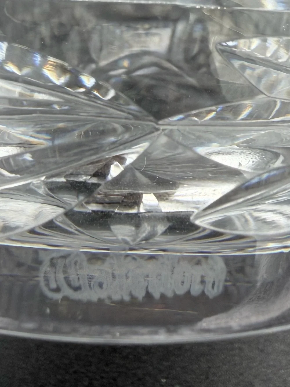Waterford Glandore 5.5” Crystal Bud Vase / Miniature Vase – Diamond & Leaf Cut